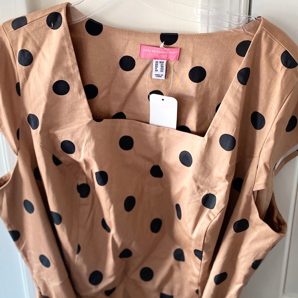 Isaac Mizrahi Live Brown Polka Dot Dress size 18w NWT - Picture 5 of 5